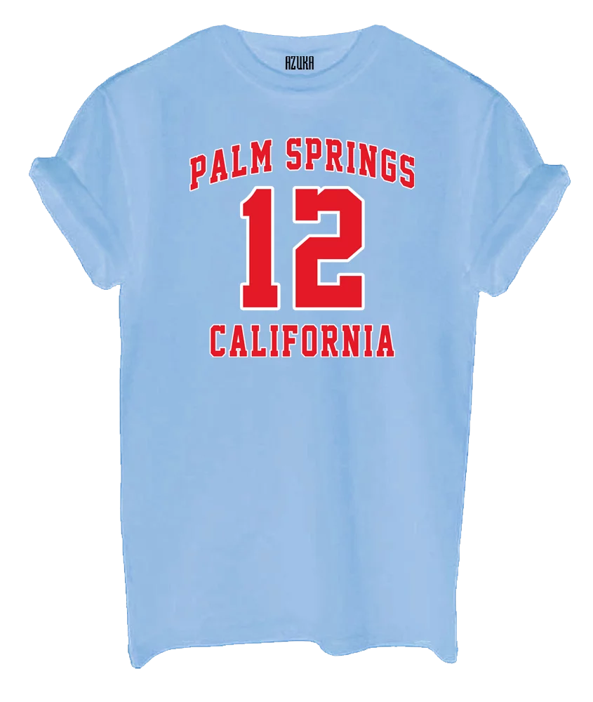 Shirt PALM SPRINGS rock fit sky blue