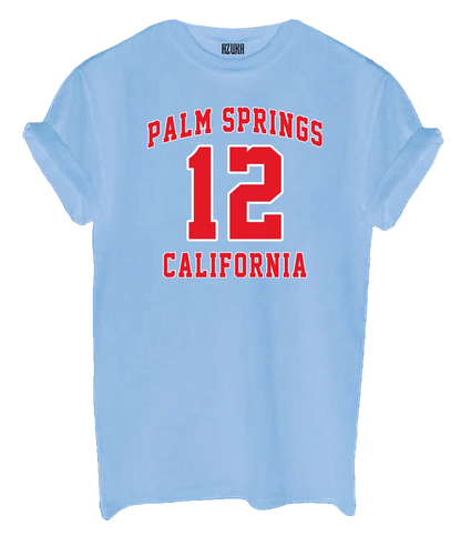 Shirt PALM SPRINGS rock fit sky blue