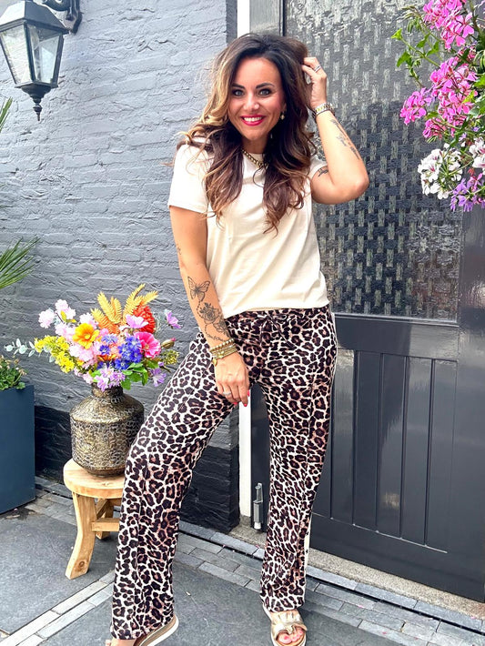 Dames broek leopard