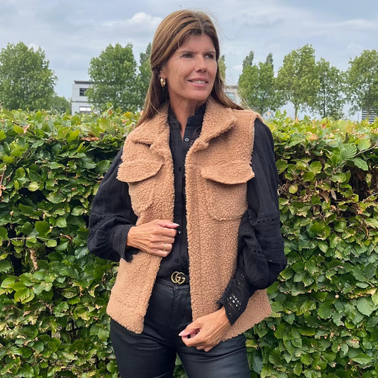 Gilet teddy BIEBJE camel