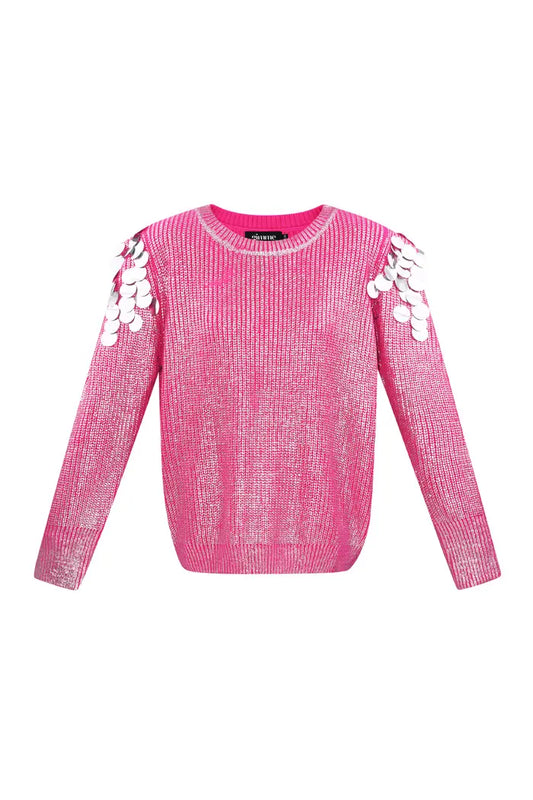 Trui SEQUIN sparkle roze